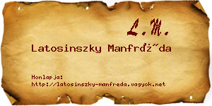 Latosinszky Manfréda névjegykártya